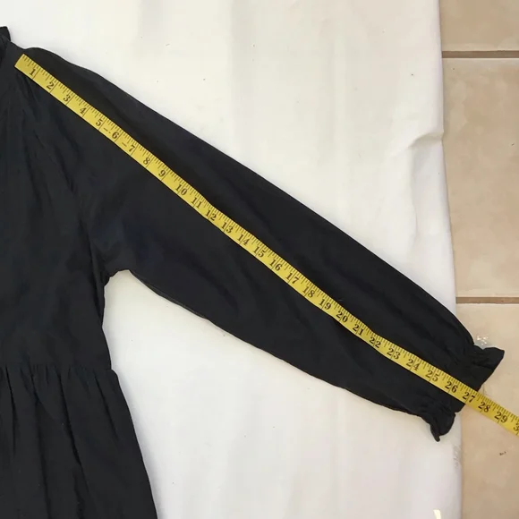 Roller Rabbit Women Elegant Black Long Sleeve Tiered Dress L - Picture 14 of 15
